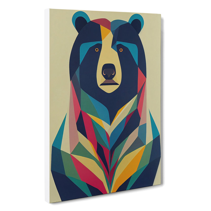 Breathtaking Bear Abstract - Wrapped Canvas Print, 50cm H x 35cm W x 3cm D