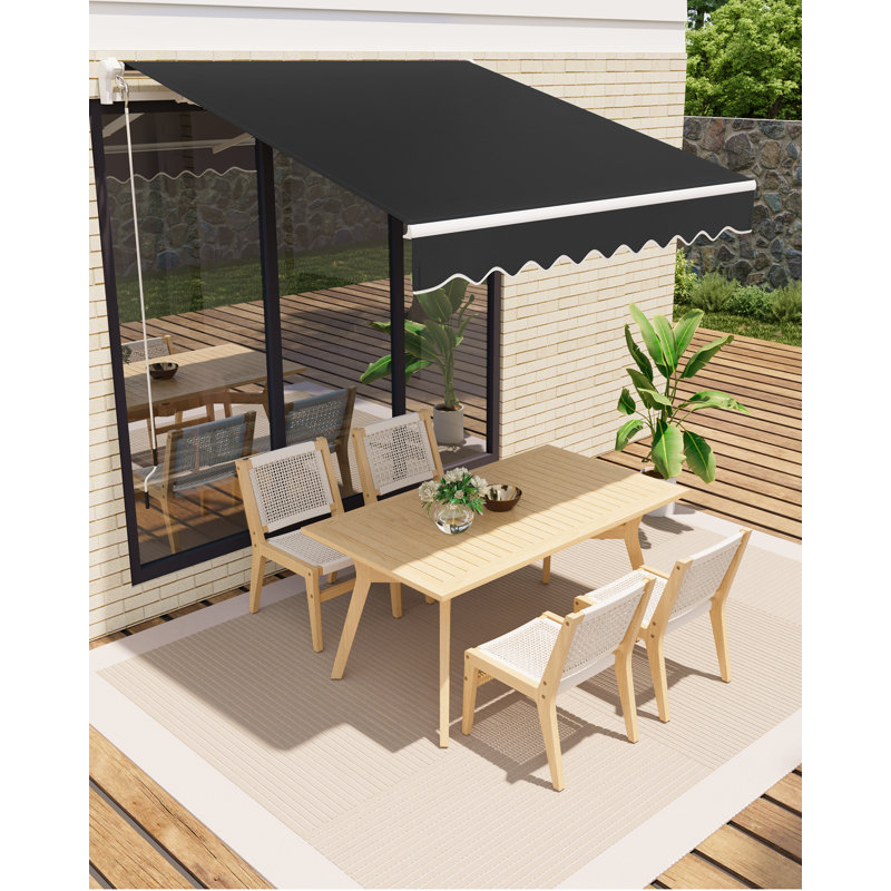 304cm Tilt Wall Mount Parasol, Black