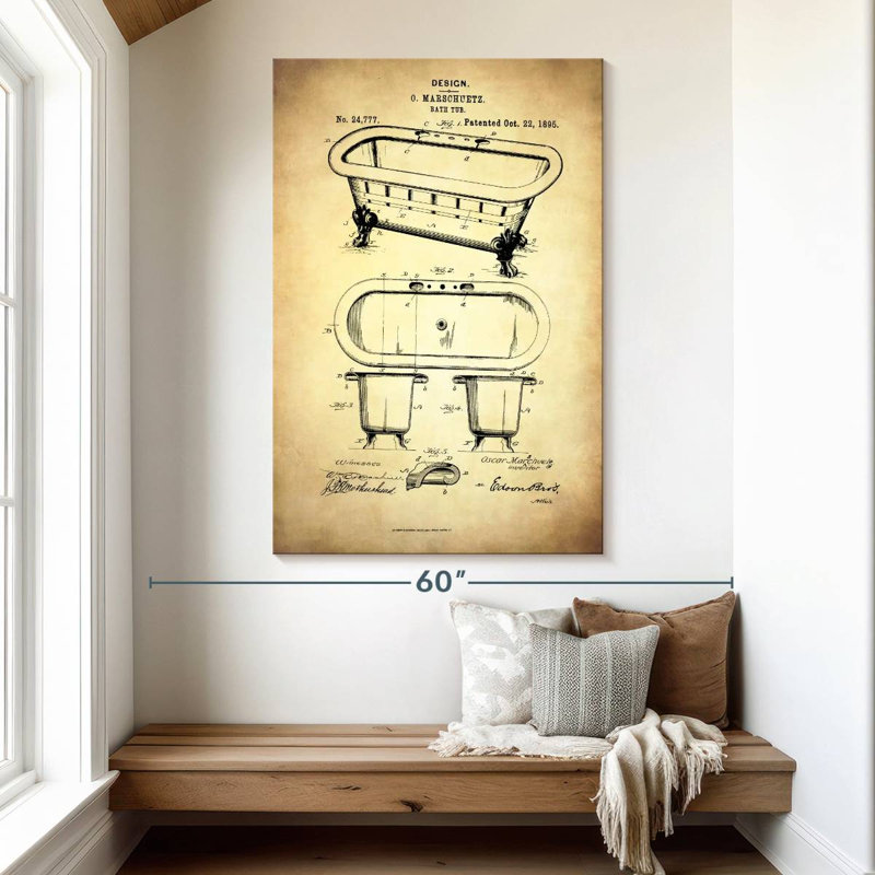 Bath Tub 1895 Kynaat, 51" H x 34" W