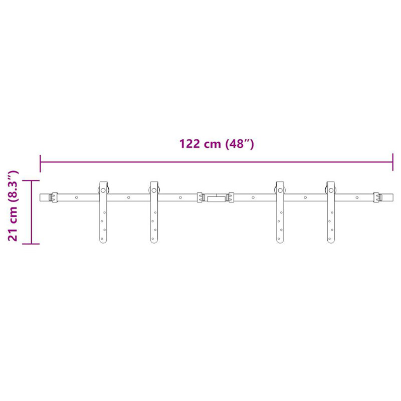 Barn Door Hardware Kit, 122