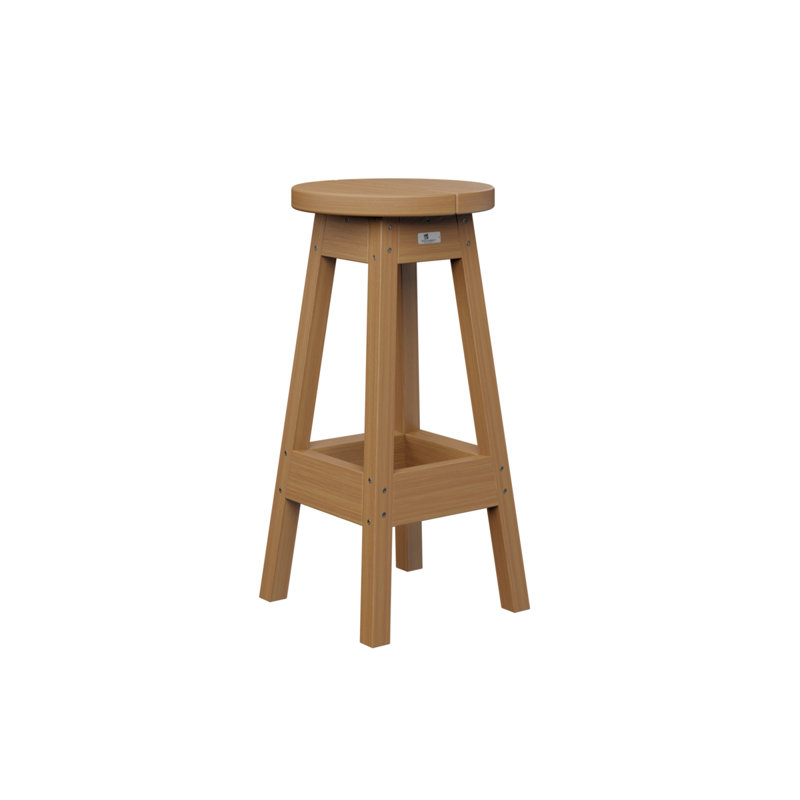 Berlin Gardens Regular Outdoor Bar Stool, Natural Teak
