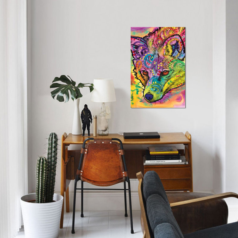 «Sly As a Fox», impression sur toile, H 40 po x l 26 po x P 1,5 po, Pas de tapis, Toile tendue