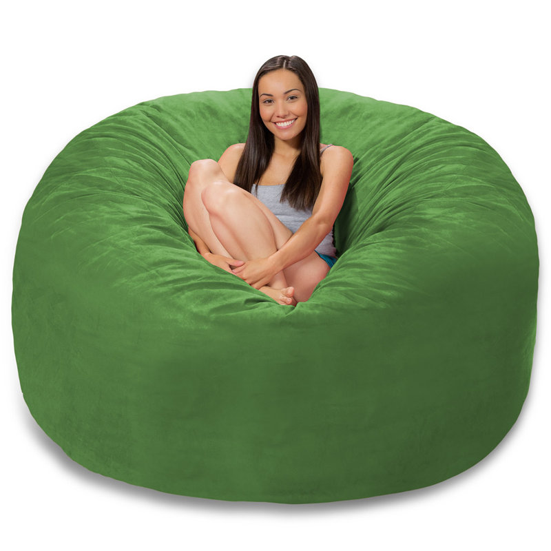 Bean Bag Chair - Shredded Memory Foam Filled Round Furniture Bean Bag Chair with Removable and Machine Washable Cover - Breton Bean Bag Sofa Lounger with Soft Micro Fiber Cover - Multiple Colors, Multiple Sizes and Fabrics