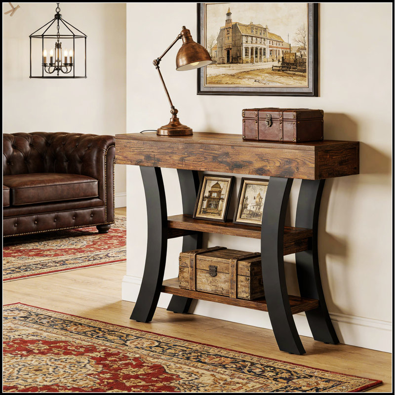 Sleek Curved Entryway Table With Stable Design, Perfect For Modern And Compact Spaces, Enhancing Decor And Functionality.