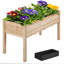 Rectangle Wood  Planter Raised Bed-227095613