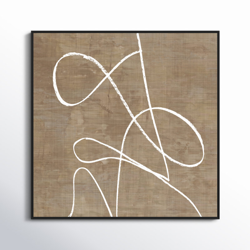 Swooping Lines, 46.5" H x 46.5" W x 2" D, Black 