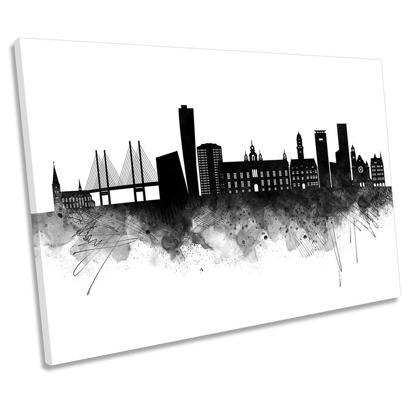 Malmo City Skyline - Wrapped Canvas Print, 50.8cm H x 76.2cm W x 2cm D