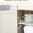 Barn Door Style Kitchen Cabinet With Compact Storage - White Rustic And Doors For Living Area