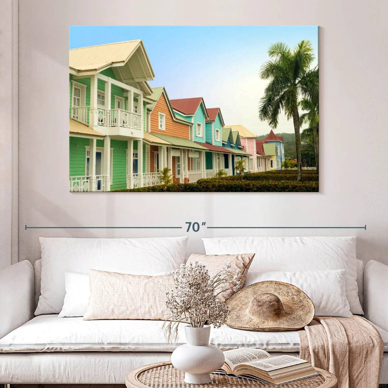 Caraïbes, maisons tropicales, H 34 po x l 51 po