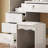 Vanity Desk Set With Sliding Lighted Mirror, Makeup Dressing Table With 4 Drawers & 9 Storage Spaces, Hidden Compartments And Cushioned Stool, White Beauty Furniture For Bedroom