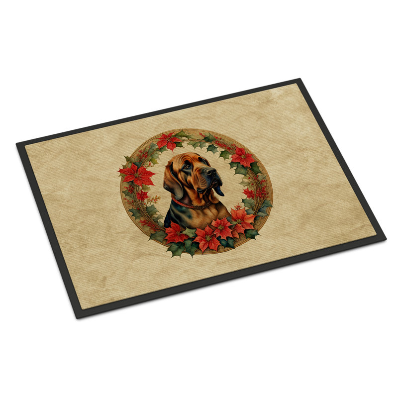 Paillasson "Christmashound" fleurs de Noël_2323