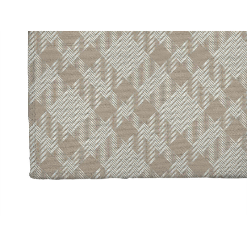 Lily Tartan Kids Play Mat, Tan, Rectangle 2' x 3'