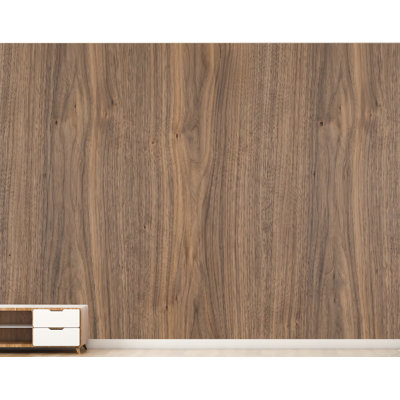 Dark Wood Wallpaper, Luxury Walnut Wood Veneer Wall Mural, Espresso Brown Wood Grain, Modern Organic Wood Texture, Elegant Accent 1288DRS