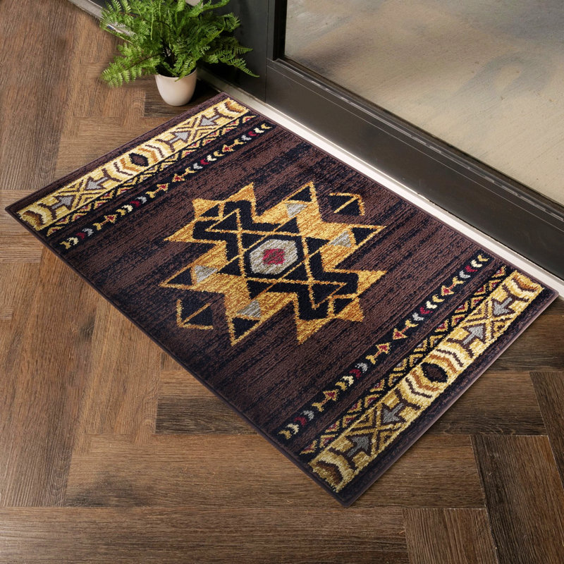 Tapis décoratif avec envers en jute Burchell, Rectangulaire 2 pi x 3 pi