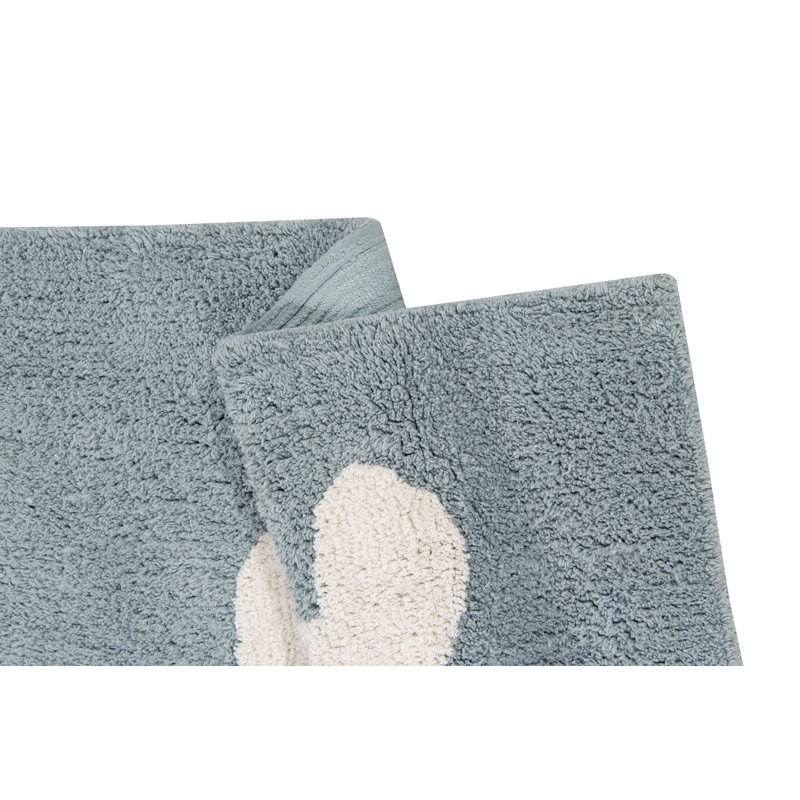Washable Area Rug Clouds Blue