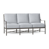 Monaco 74.5" Wide Outdoor Patio Sofa with Cushions