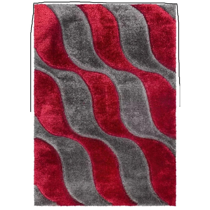 Geometric Shag Area Rug, Rectangle 120 x 170 cm