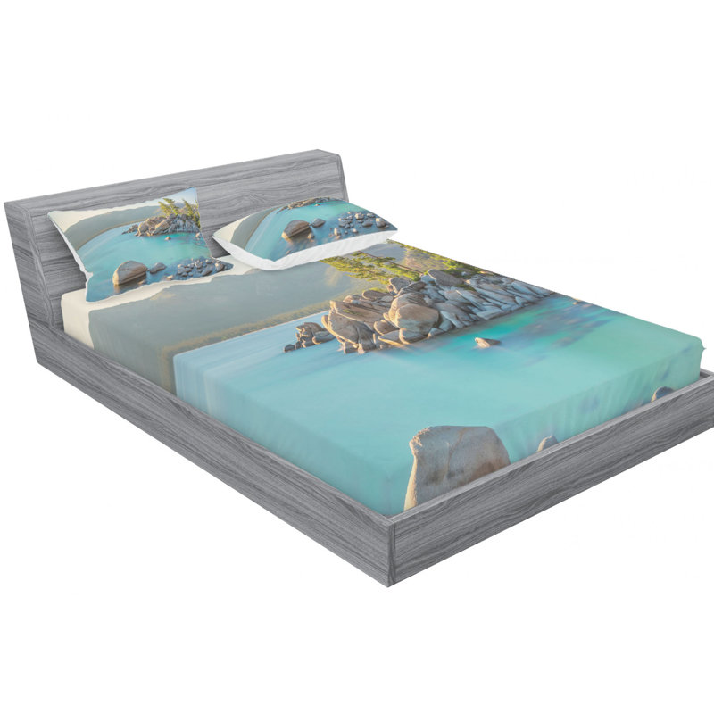 Microfiber Sheet Set, Queen Sheet Set with Fitted Sheet