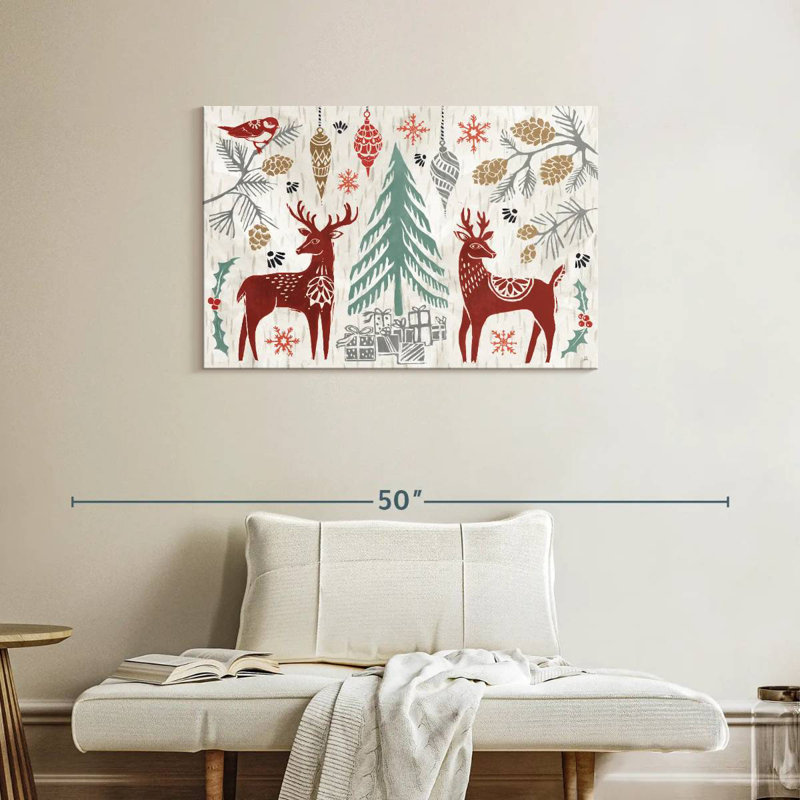 «Woodcut Christmas I», H 24 po x l 36 po