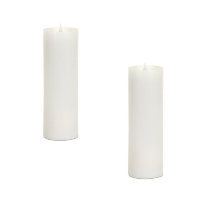 Bougie DEL colonne sans flamme sans parfum