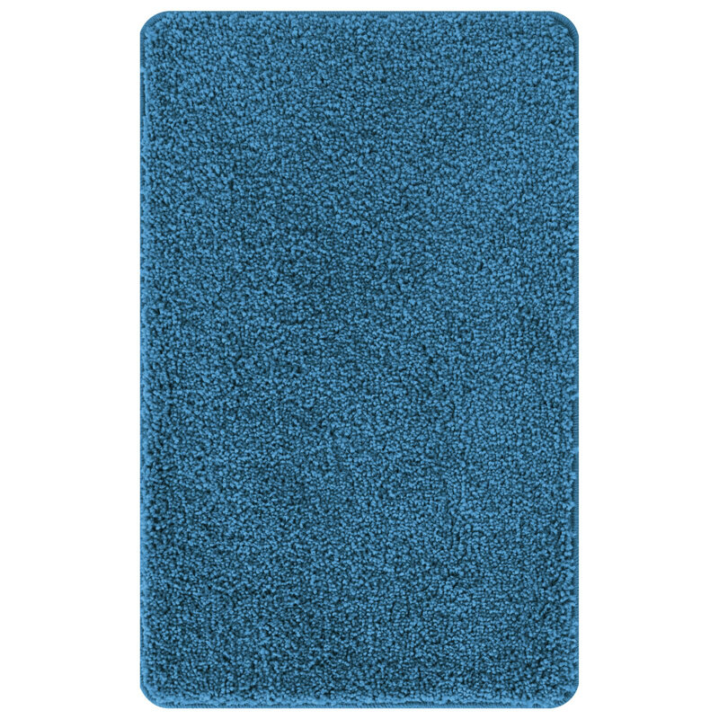Bath Mat Rectangular Modern, Blue, 60cm, 90cm