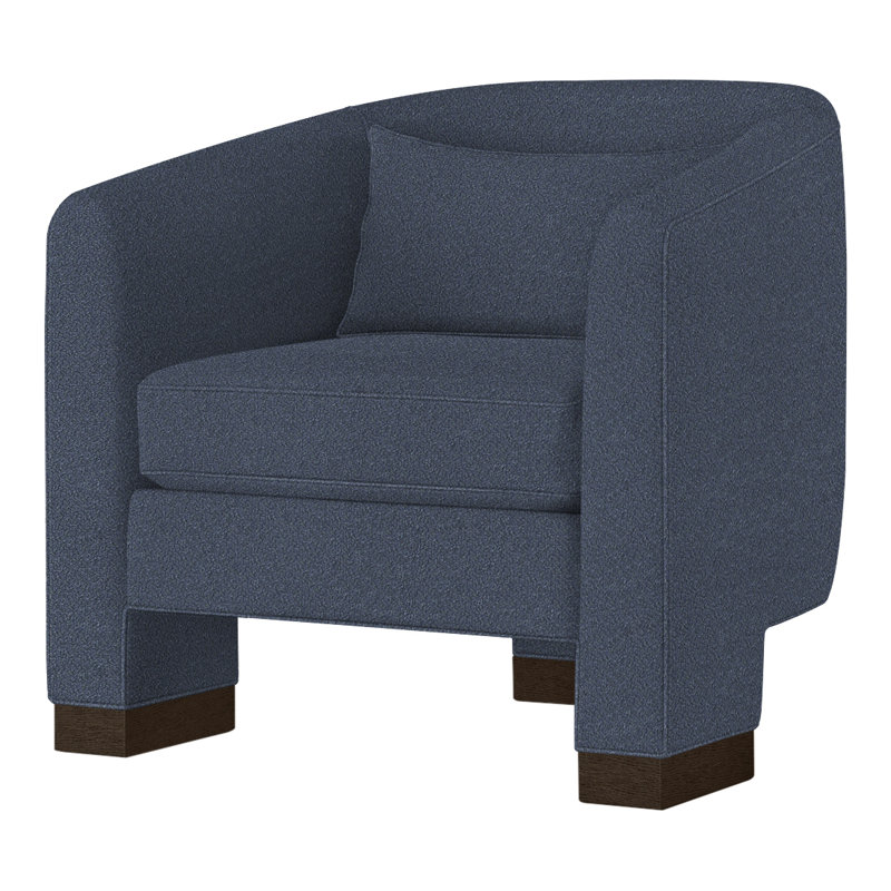 Fauteuil demi-tonneau Admiral, Expresso, Indigo Dutton (tissu performance) 1352-54