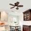 Ventilateur de plafond avec éclairage et télécommande, ventilateur de plafond extra-plat de 81 cm (32 pouces) avec éclairage