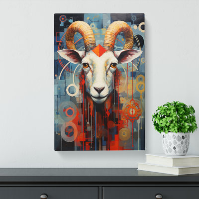 Goat Constructivism No.2 - Wrapped Canvas