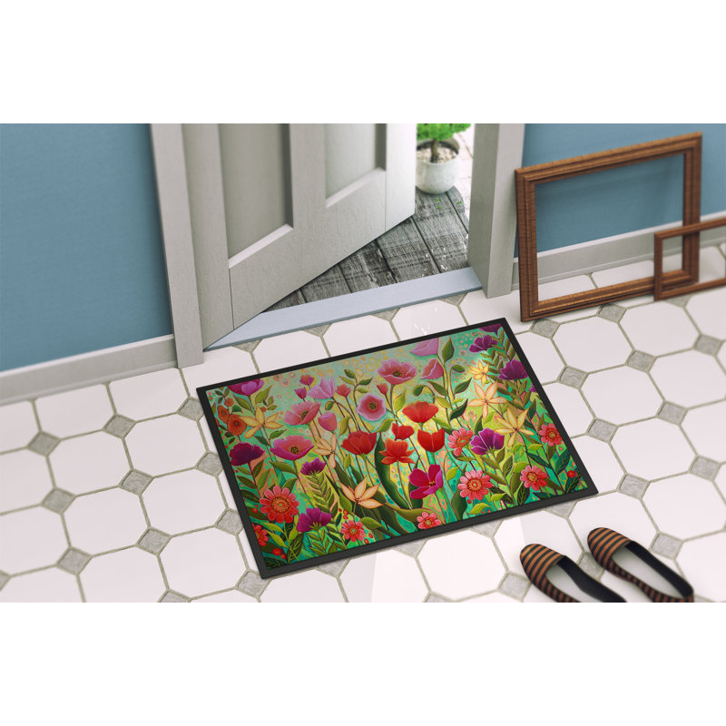 Non-Slip Doormat, Wild Beauty Flowers