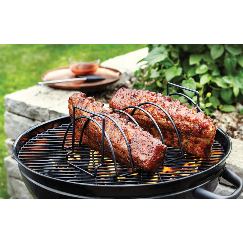 Black Nonstick Reversible Rib and Roast Rack