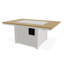 36" x 54" Rustic Polymer Fire Table with Propane Shelf-380258340