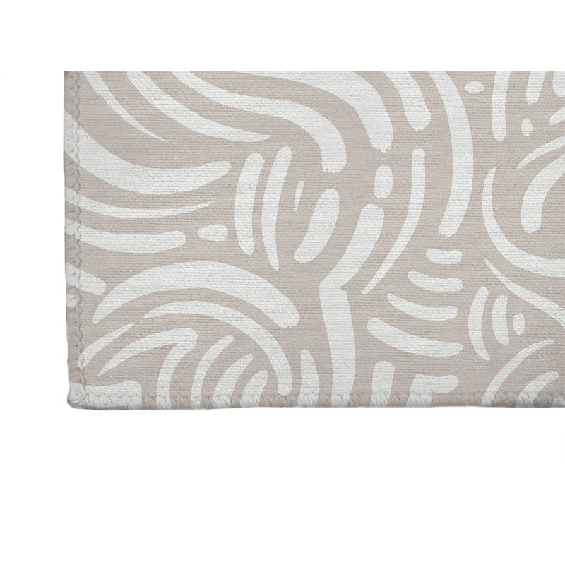 Cozy Swirl Non-Slip Outdoor Rug, Runner 2'6" x 8'