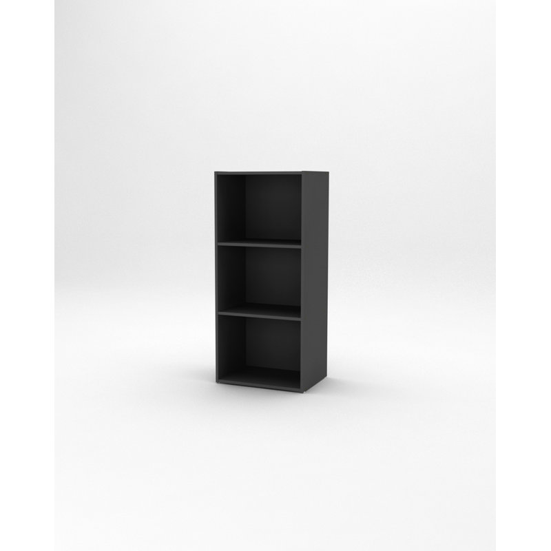  Bibliothèque à 3 niveaux avec tablettes ouvertes - Bois d'ingénierie à haute densité, l 15,9 po x P 11,8 po x H 35,7 po