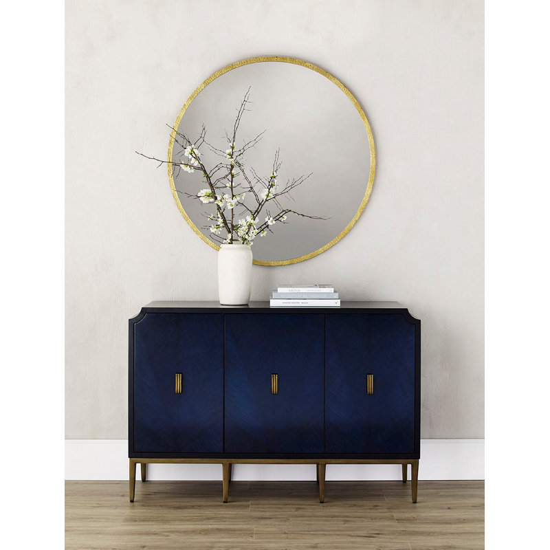 Aline Round Metal Wall Mirror