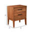 Table de chevet 2 tiroirs en brun