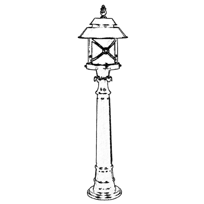 Aarjan Frosted Lamp Post (Full)