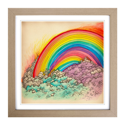 Rainbow Drawing - Framed Print