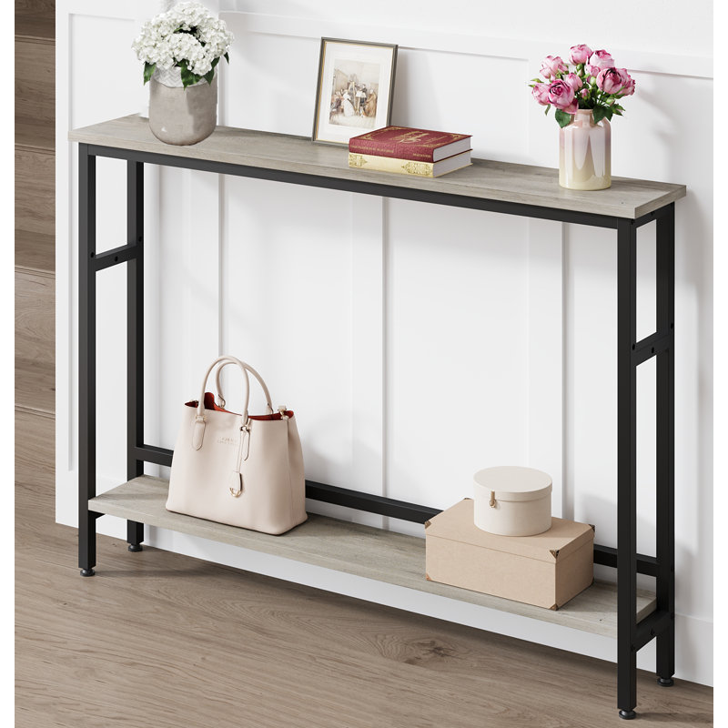 Console de 39,4 po Shalice, 31.4" H x 39.3" W x 9.1" D, Gris