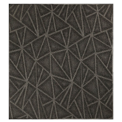 Tapis noir à motif géométrique Dickman