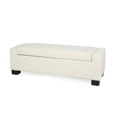 Ottoman Bench, Rectangular Design with Hinged Lid for Seating, Footrest, and Hidden Storage, Perfect for Living Room, Bedroom, or Entryway