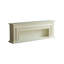 Armoire télé avec foyer en bois massif blanc laiteux-118317568