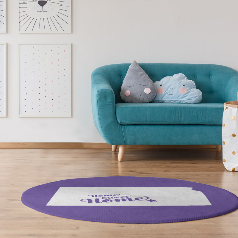 Chenille Indoor Rug, Round 5'