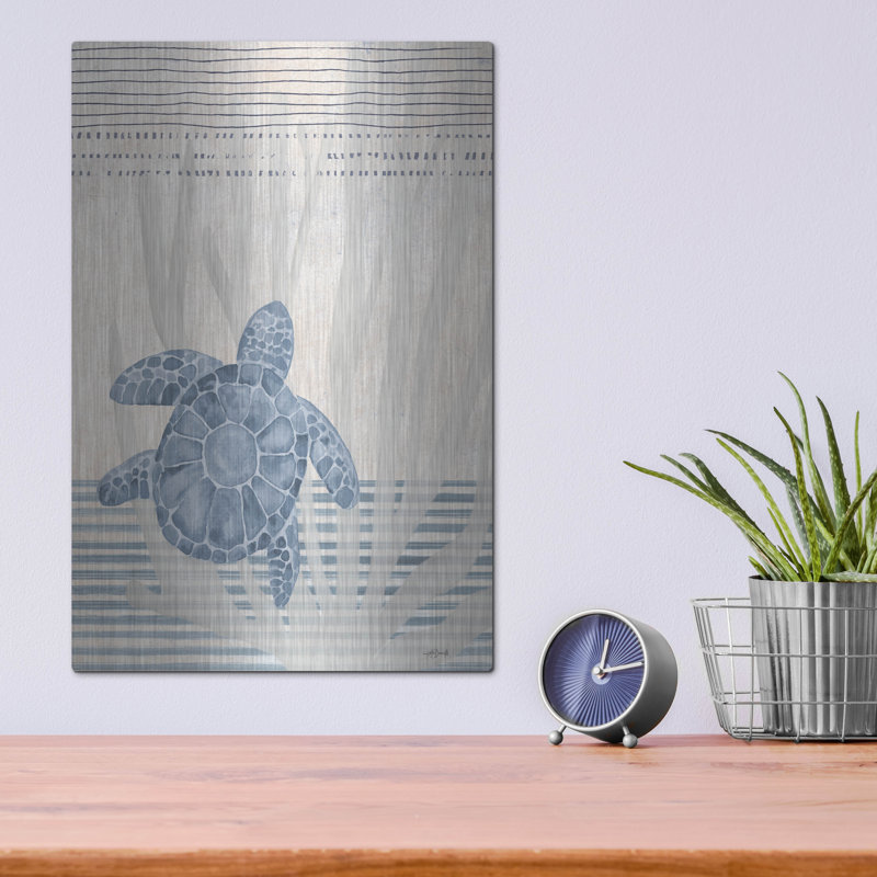  «Subtle Sea Turtle» par Katie Doucette, art mural en métal, 12 po x 16 po, H 16 po x l 12 po