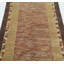 Tapis de couloir 2,8 po x 11,5 pi beige, brun et rouge noué à la main pour la cuisine, tapis de couloir en laine, tapis de couloir, tapis d'escalier