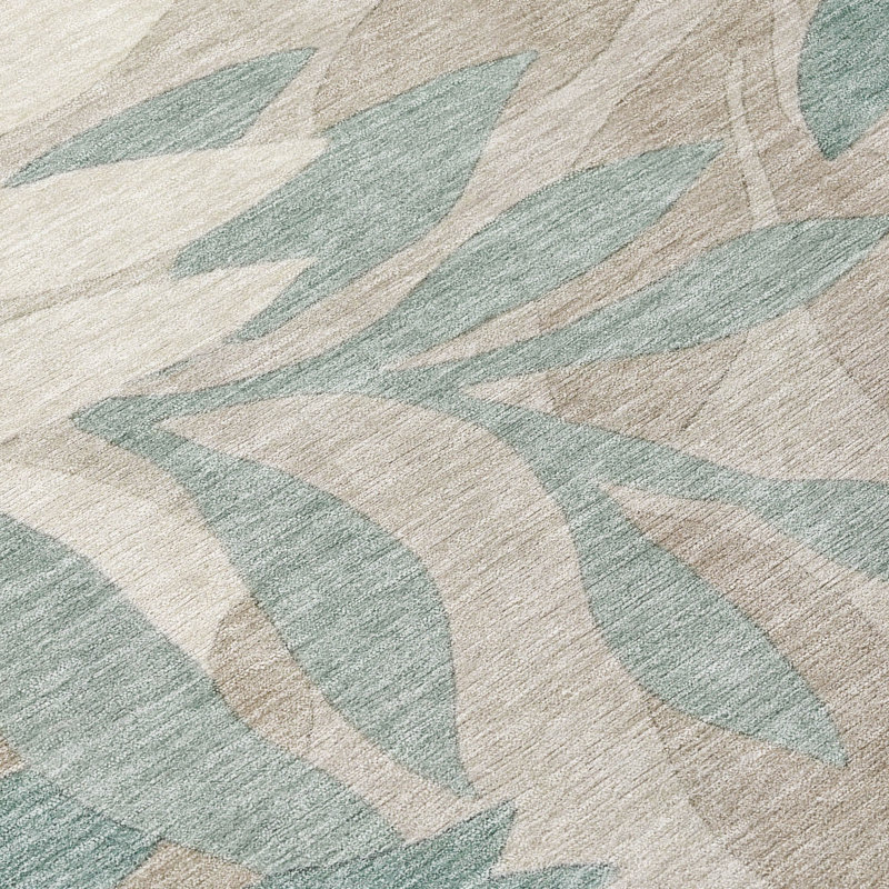 Tapis tropical intérieur / extérieur lavable à la machine Chantille ACN2955, Fougère, 8 pi x 10 pi