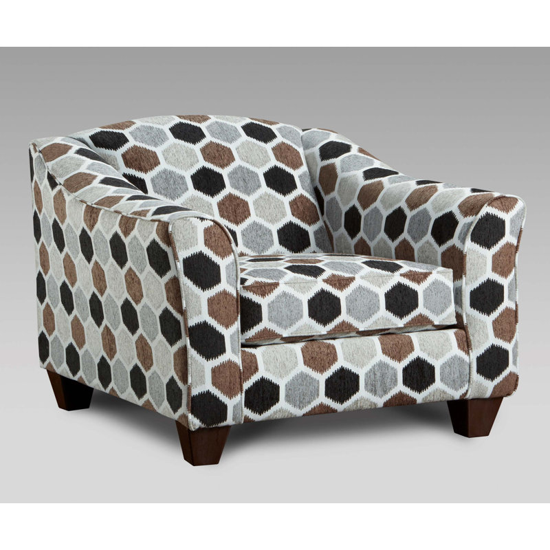 Chaise avec accoudoirs en tissu Camero