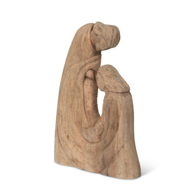 Holy Family Carved Wooden Sculpture