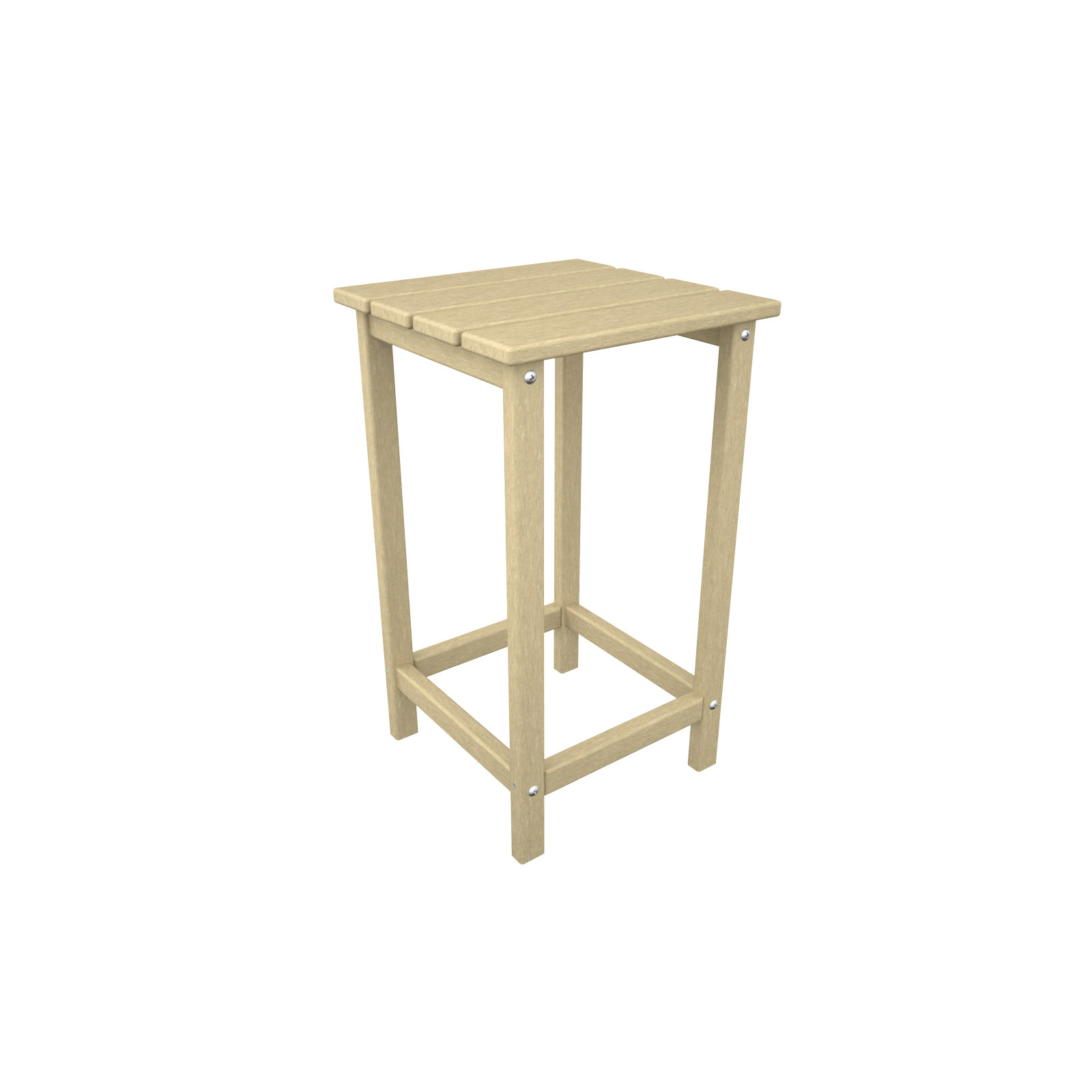 POLYWOOD Long Island 26" Counter Side Table, Sand