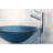 Glass Square Vessel Bathroom Sink with Faucet