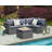Esmerelda Rattan Wicker 6 - Person Seating Group with Cushions